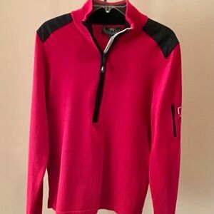 Lauren Ralph Lauren Red and Black Crew Neck Sweater